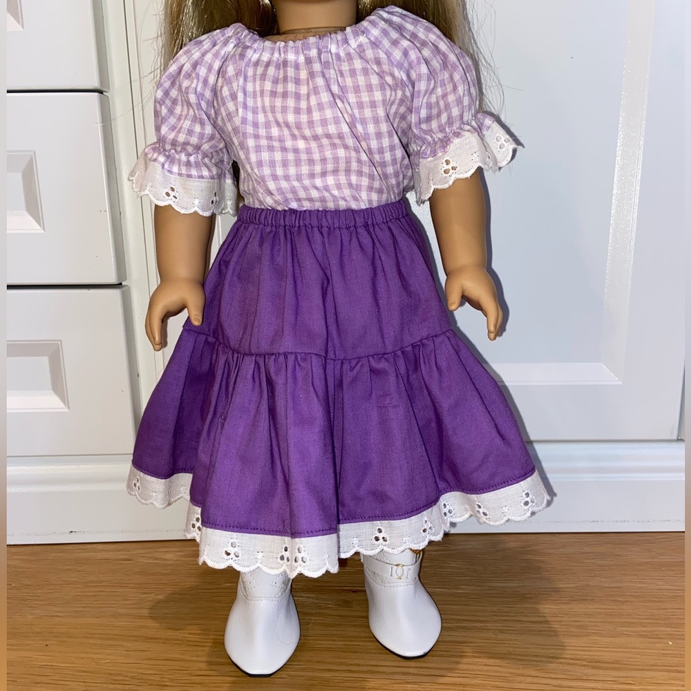 American Girl Doll purple western outfit